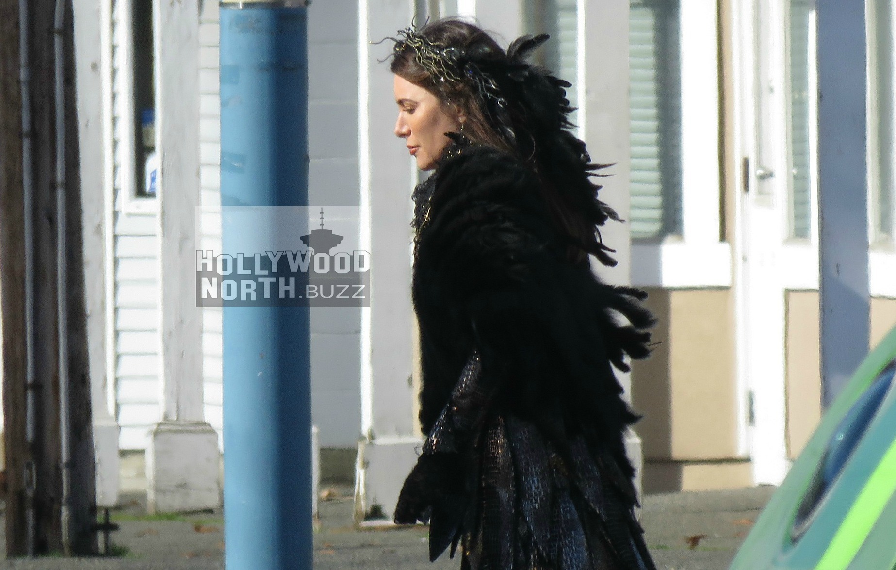 SHOOT: ONCE UPON A TIME's Black Fairy (Jaime Murray) Regina (Lana Parrilla) in Storybrooke Aka Steveston