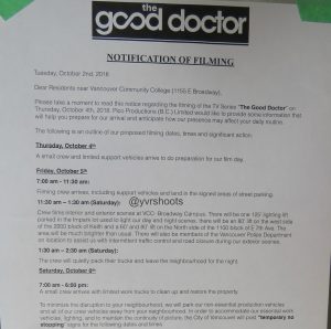 THE GOOD DOCTOR at Vancouver Community College (East Broadway Campus)