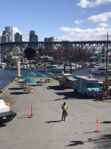 CBS Pilot EARLY EDITION Filming at Fisherman's Wharf Near Granville Island