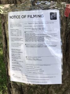 FAMILY LAW Season 3 Filming at Burrard Civic Marina parking lot, 1655 Whyte Avenue & Vanier Park in Vancouver