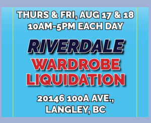 RIVERDALE Wardrobe Liquidation Sale