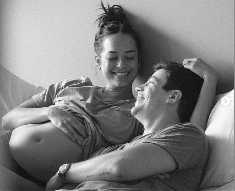 THE FLASH's Grant Gustin & LA ThomaGustin Baby G Juniper
