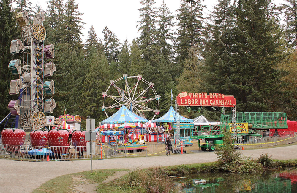 VIRGIN RIVER Filming Virgin River Labor Day Carnival in Burnaby's